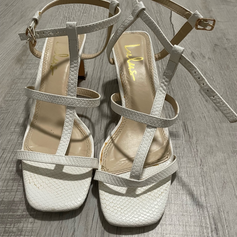 Lulu's White Strappy Sandals